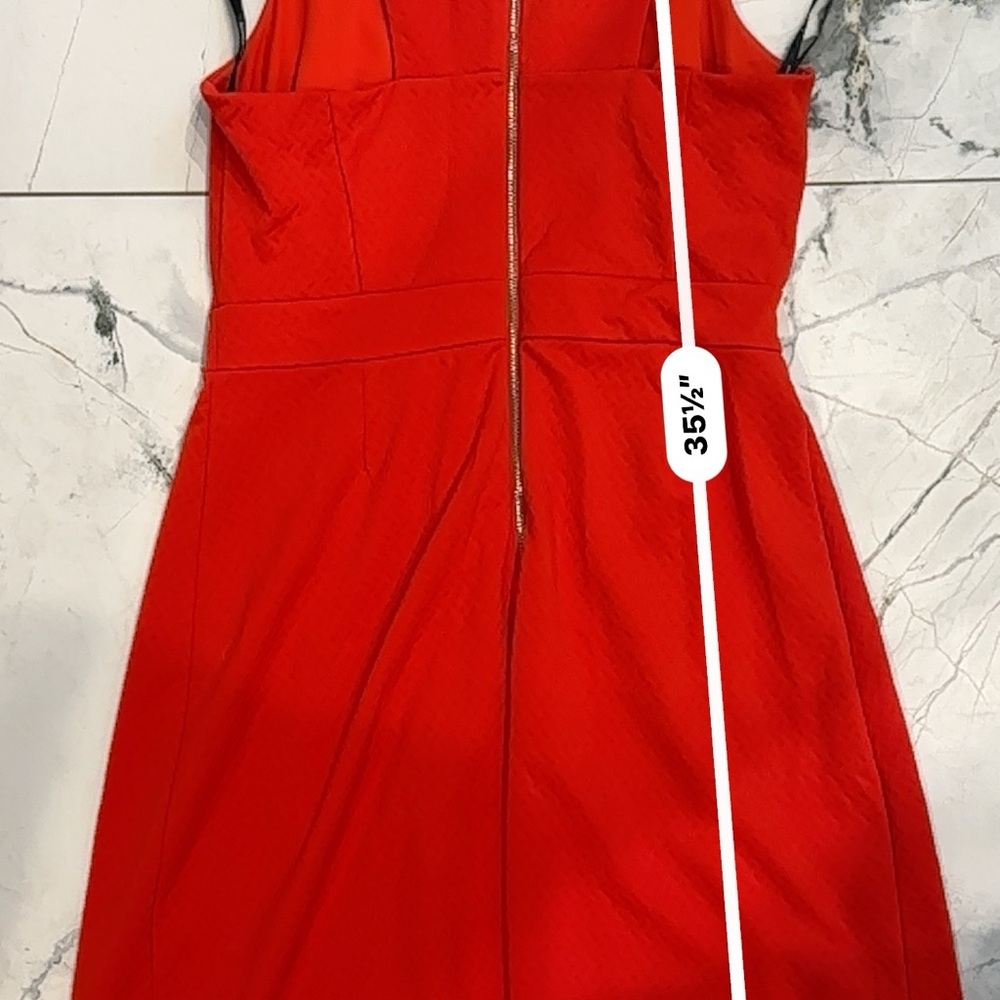 Laundry By Shelli Segal | 8 | Vibrant Red Sheath Dress - Picture 9 of 9